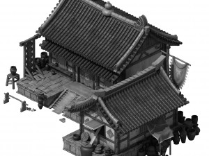 city building - wine stores 04 3D Model