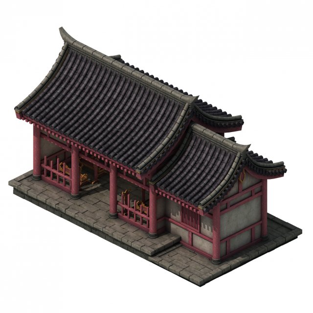 city building - courtroom 03 3D Model .c4d .max .obj .3ds .fbx .stl .blend 