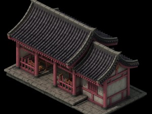 city building - courtroom 03 3D Model