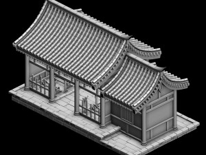 city building - courtroom 03 3D Model