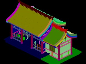 city building - courtroom 03 3D Model