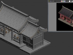city building - courtroom 03 3D Model