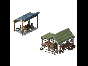 kleine stadswinkel - varkensvleeswinkel 3D Model