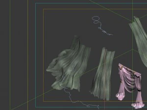 curtain - yarn 3D Model