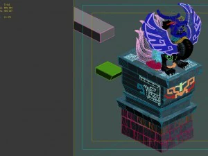 gate guardian beast - statue 3D Model