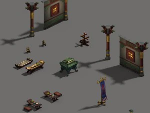 सीनियर गैंग - इंटीरियर फर्नीचर 01 3D मॉडल