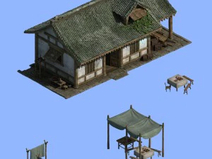 ancient architecture - residential 043 3D Model
