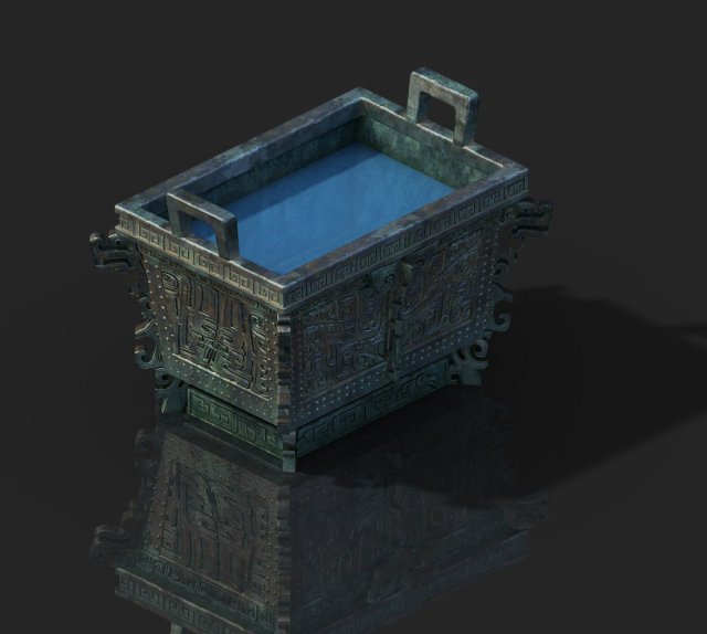 ancient - bronze tripod 3D Model .c4d .max .obj .3ds .fbx .stl .blend 