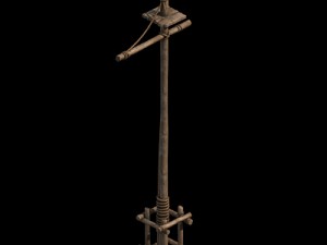 ancient buildings - shops advertising planes 3D Model