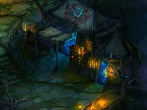 floresta escura - tenda Modelo 3D