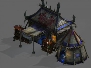 dark forest - tent Model 3D