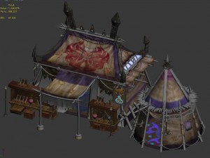 dark forest - tent Model 3D