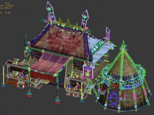 dark forest - tent Model 3D