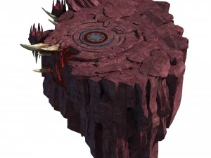 flaming cave - mountain right 3D Model