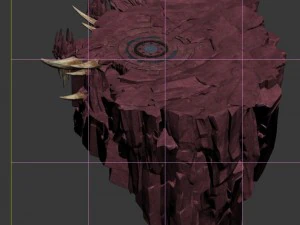 flaming cave - mountain right 3D Model