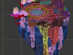flaming cave - mountain right 3D Model
