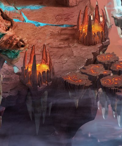 flaming cave - ivory table Model 3D .c4d .max .obj .3ds .fbx .stl .blend 