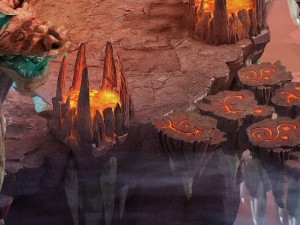 flaming cave - ivory table 3D Model