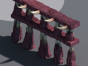 flaming cave - dental pillar Modelo 3D
