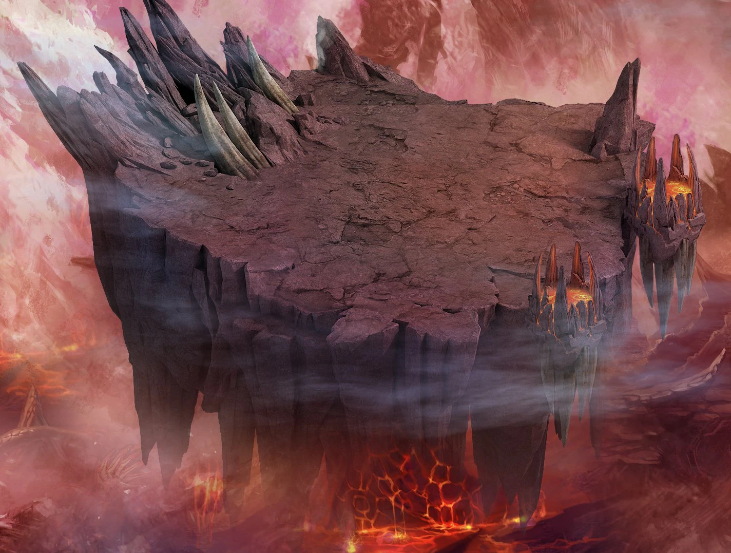 flaming cave - upper and middle mountain 3D Model .c4d .max .obj .3ds .fbx .stl .blend 