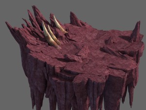 flaming cave - upper and middle mountain 3Dモデル