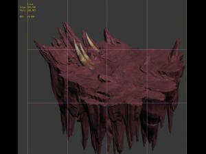 flaming cave - upper and middle mountain 3D Model