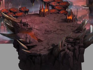 炎の洞窟 - 中層と下層 3Dモデル