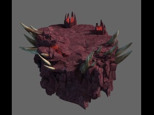 flaming cave - middle and lower surface 3D 模型