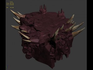 flaming cave - middle and lower surface 3D 模型