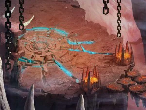 пылающая пещера - левая гора 3D Модель