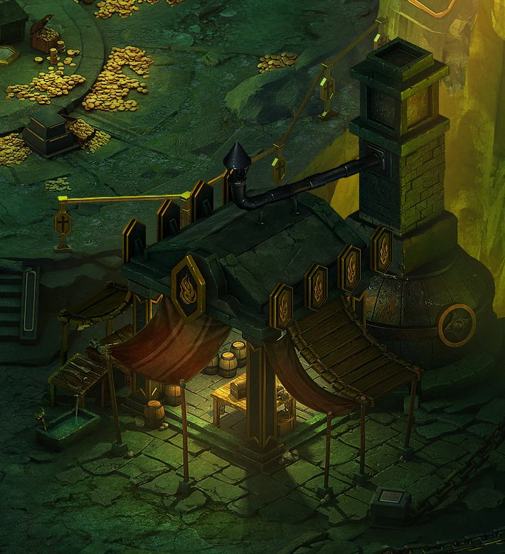 dragon lair - blacksmith shop 01 3D Model .c4d .max .obj .3ds .fbx .stl .blend 