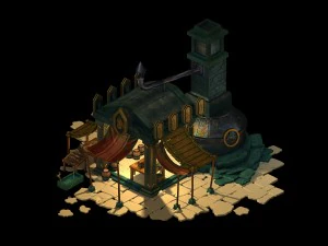 dragon lair - blacksmith shop 01 3D Model