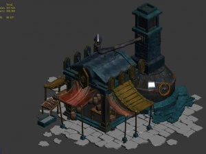 dragon lair - blacksmith shop 01 3D Model