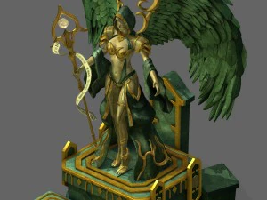 dragon lair - statue of war goddess 3D Model