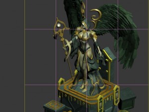 dragon lair - statue of war goddess Modelo 3D