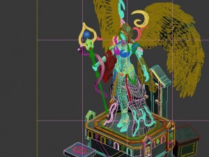 dragon lair - statue of war goddess Modelo 3D