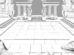 roma heroes - heroes training square 3D Model