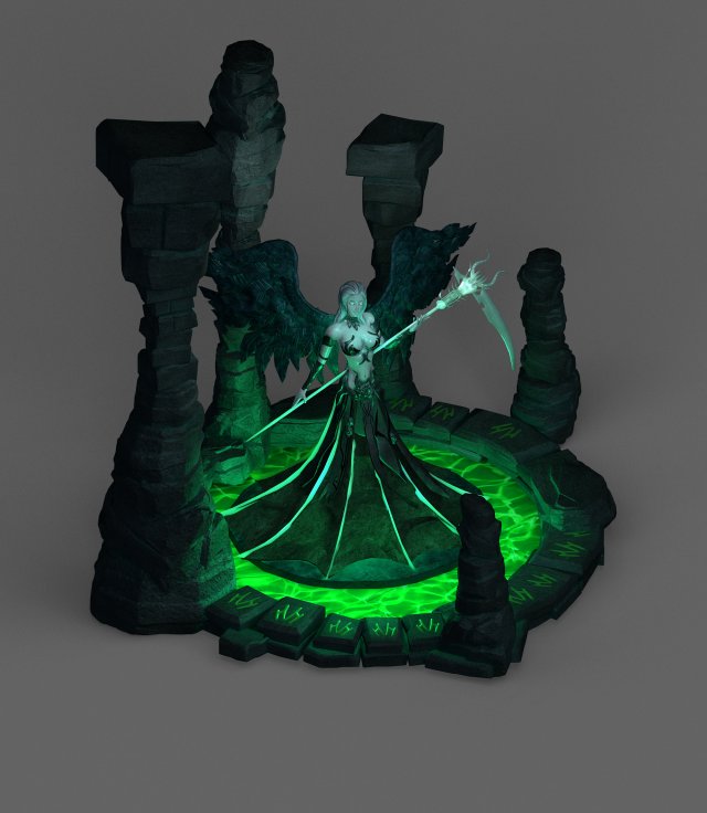 nibelungen - revenge of the goddess 3D Model .c4d .max .obj .3ds .fbx .stl .blend 
