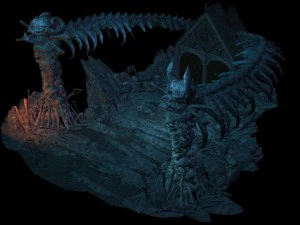 nibelungen - skeleton of the spine 3D Model