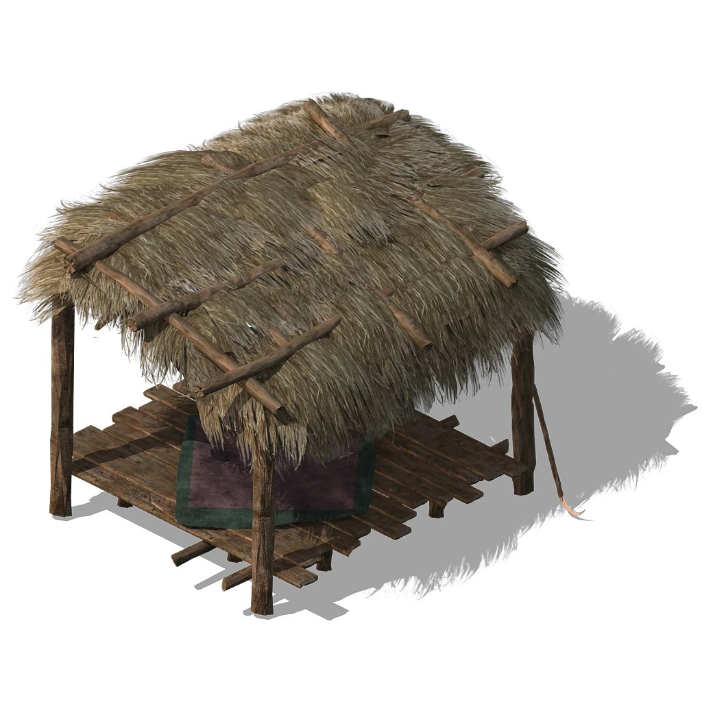 rural buildings - small cottage 03 3D Model .c4d .max .obj .3ds .fbx .stl .blend 