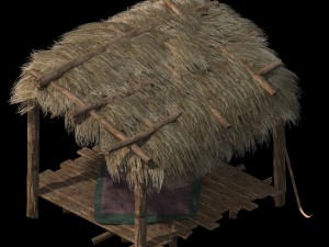 rural buildings - small cottage 03 Modello 3D
