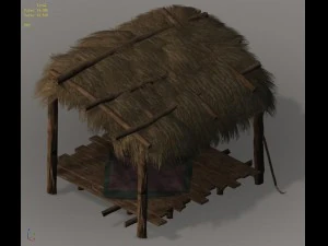 rural buildings - small cottage 03 3D Model