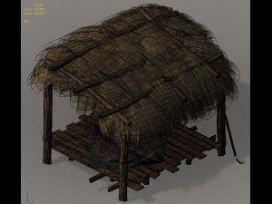 rural buildings - small cottage 03 Modello 3D