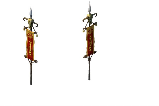 desert gobi - banner flag 01 Modèle 3D .c4d .max .obj .3ds .fbx .stl .blend 