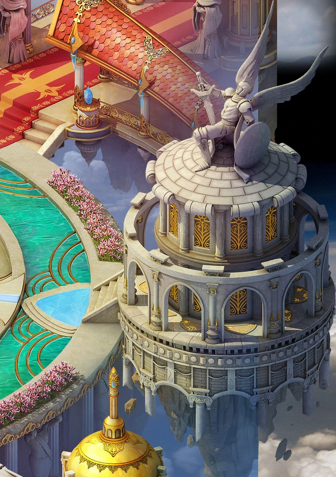 god of the country - white small turret 3D Model .c4d .max .obj .3ds .fbx .stl .blend 