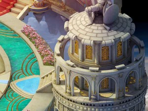 deus do pa&iacute;s - pequena torre branca Modelo 3D