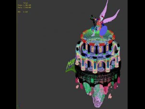 god of the country - white small turret 3D Model