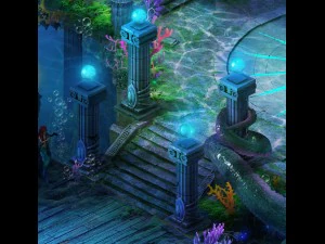 끝없는 바다 - 기둥 3D 모델