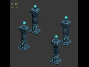 endless sea - pillars 3D Model