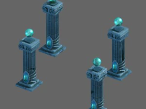 endless sea - pillars 3D Model